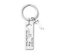 AOOOWER Llavero elegante de acero inoxidable, llavero de agradecimiento para empleados, llaves de coche, joyería para mujer, 5.07x3.12in, Acero inoxidable, No es una piedra preciosa