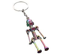 AOOOWER Llavero mecánico vintage con diseño de robot, creativo, móvil, para llaves de coche, mochila y cartera, 7.5cm, aleación, No es una piedra preciosa