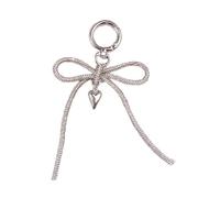 AOOOWER Llavero moderno con lazo, práctico llavero para decoración de bolsa, accesorio elegante y portátil, SizeApprox.15cm/5.9inches, Aleación acrílica, No es una piedra preciosa