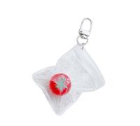 AOOOWER Llavero transparente de moda para bolsa de frutas, llavero elegante para bolsa de frutas, 10cm, Resina, No es una piedra preciosa