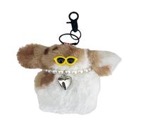 AOOOWER Llaveros de juguete para perros, con colgante de mochila, muñecos de peluche, llavero de peluche para niña, 9CM, Felpa, No es una piedra preciosa