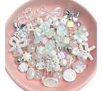 AOOOWER Mezcla colorida de cuentas aleatorias para collares, pulseras, suministros para hacer joyas, llavero elegante