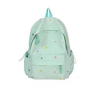 AOOOWER Mochila con bordado de estrellas de inspiración japonesa, diseño ergonómico, práctica bolsa de nailon, resistente a desgarros, ergonómica, espaciosos compartimentos, Green, Large