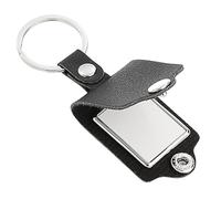 AOOOWER Paquete de 12 llaveros de piel para fotos, accesorios únicos para fotos, llavero vacío para varios, 10*3.5*0.5cm, Aleación y poliuretano, No es una piedra preciosa