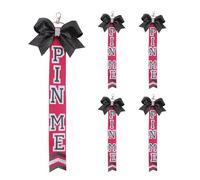 AOOOWER Paquete de 5 llaveros de animadora, mochilas, colgantes, accesorios para llaves del equipo, llaveros de amistad, de tela, 36.5*11.5CM, Tela y aleación, No es una piedra preciosa