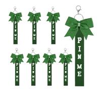 AOOOWER Paquete de 8 elegantes llaveros de animadora con purpurina, accesorios de diamantes de imitación, lazo para animadora, cinta deportiva, 35*12.5CM, Poliéster y aleación, No es una piedra