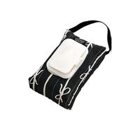 AOOOWER Paquete de almacenamiento de algodón resistente para toallitas húmedas, diseño de rayas de lazo, soporte suave para pañuelos de viaje para madres en camino, Black, Talla única