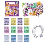 AOOOWER Peels And Stick - Juego de calcomanías de papel brillante para Halloween, diseño creativo de manualidades, decoración de habitación de niños, calcomanías de papel