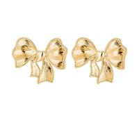 AOOOWER Pendientes simples de nudo de mariposa para mujer, adorno delicado con forma de lazo, joyería