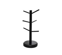 AOOOWER Portavasos de madera con forma de árbol con 6 varillas giratorias, soporte para tazas, elegante almacenamiento de tazas