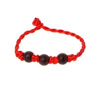 AOOOWER Pulseras chinas hechas a mano de Feng Shui de la suerte de cuerda roja de Año Nuevo, joyería de cuerda roja para hombres y mujeres, 4.68x3.12in, Metal, No es una piedra preciosa