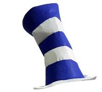 [AOOOWER] Sombrero con patrón de rayas, sombrero de capitán del ejército, disfraz de fiesta de borde grande, transpirable para Halloween, carnaval y eventos de cosplay, unisex