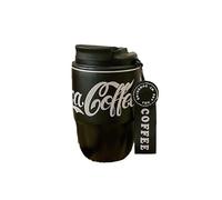 AOOOWER Taza de café térmica con diseño de tapa para sorbos, conservación del calor, taza ergonómica para bebidas calientes, para camping, viajes, oficina, taza portátil de acero inoxidable