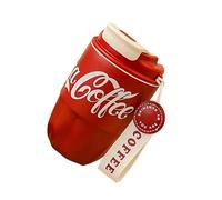 AOOOWER Taza de café térmica con diseño de tapa para sorbos, conservación del calor, taza ergonómica para bebidas calientes, para camping, viajes, oficina, taza portátil de acero inoxidable