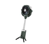 AOOOWER Ventilador de camping recargable de 20.000 mAh con altura ajustable oscilante gancho remoto rociadores luz LED piso