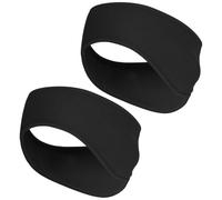 AOOSA 2 Piezas Diadema de Calentador de Oreja, Suave Cómodo Cinta Invierno, Elastica Diademas Deportivas Unisex, Diademas Cálidas para Correr Yoga Ciclismo Fitness Senderismo - Negro