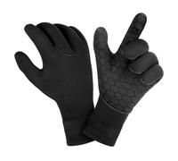 AOOSA 3 mm Guantes de Neopreno, Térmicos y Antideslizantes Guante de Buceo con Correa Ajustable, Diving Gloves de Cinco Dedos para Traje, Esnórquel, Surf, Remo, Kayak y Natación (S)