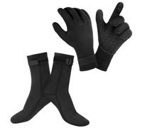AOOSA 3 mm Guantes de Neopreno, Térmicos y Antideslizantes | Guante de Buceo con Correa Ajustable, Diving Gloves de Cinco Dedos para Traje, Esnórquel, Surf, Remo, Kayak y Natación