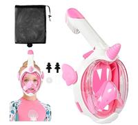AOOSA Máscara de Snorkel para Niños, Unicornio Mascara Buceo con Vista de 180°, Antivaho y Antifugas Mascara Buceo Sistema de Respiración Mejorado, Kit de Snorkel con Parte Superior Seca para Niños