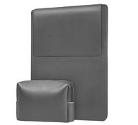 AOOSU 15/16 Pulgada Funda para Ordenadores Portátiles con Soporte, Funda Portátil de Cuero PU para Pro de 16" (M4/M3/M2/M1), Pro 15", HP, DELL, Huawei con Bolsa Pequeña Negro