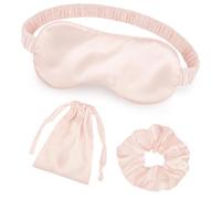 AOOSU Antifaz para Dormir, Seda Dormir, Máscaras Oculares Opacas | Correa Elástica, Cubierta Para Sombra de Ojos, Bolsa de almacenamiento para coleteros, Dormir, Viajar, Meditar