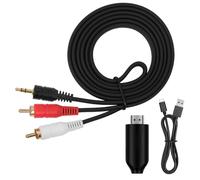 AOOSU HDMI ARC Extractor de audio, Adaptador óptico HDMI de 192 kHz a Convertidor Divisor de 3,5 mm, Adaptador ARC, RCA L/R 3,5 mm AUX Estéreo para HDTV a Barra de Sonido
