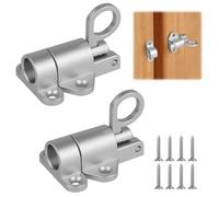 AOOSU Pestillos Automáticos para Puerta, 2PCS Cerrojo de Muelle, Cerrojo para Puerta de Jardín con Tornillos, Cerradura Deslizante para Ventanas, Puertas de Armarios, Puertas de Jardín Plata