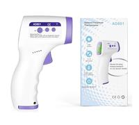 AOOSU Termómetro Infrarrojo de Frente Sin Contacto, Termómetro Digital Médico para Bebés, Niños y Adultos, 2 en 1 Modo Cuerpo y Objetos con Alarma de Fiebre, Pantalla LCD 3 color y Memoria-Tipode arma