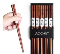 AOOSY 5 pares de palillos de madera de estilo japonés, reutilizables, aptos para lavavajillas, 22,5 cm