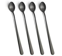 AOOSY - Cuchara de Café y Té de Mango Largo de 9 Pulgadas, Cucharas de Postre y Agitadoras de Cóctel de Acero Inoxidable