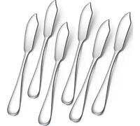 AOOSY Cuchillo para mantequilla de 6 piezas, Cuchillo para queso, Esparcidores de queso, 5.91 pulgadas Cuchillos de cocina mini de acero inoxidable para pan tostado Sandwich Desayuno (plata)