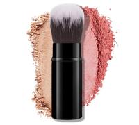 AOOTE Brocha Retráctil para Colorete con Cubierta,Brocha Base Maquillaje Fluido Kabuki,Brocha para Colorete Portátil para Contornear,Iluminar,Ocultar y Resaltar