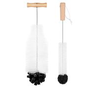 AOOTE Cepillo para Botellas de Cristal,2 Piezas Cepillos para Botellas,Cepillo Adecuado para Botellas SodaStream,Cepillos Limpia Botella de Cristal para Lavar Termos,Botella para Beber (Negro)
