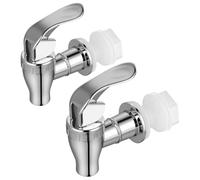 AOOTE Grifo para Dispensador de Bebidas de Repuesto, 2 Pcs Grifos para Dispensador de Bebidas, Reemplazo de Espita para Dispensador para Vino, Cerveza, Zumo, Café, Plata