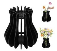 AOOTE Jarrón Puzzle De Madera,Jarrón de Madera para Lego Flores,Kit de jarrón de Madera para Rosas Lego para Lego Rosas,Cerezo,Girasoles,Tulipanes,para Decoración Escritorio