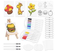 AOOTE Magic Puffy Paint Set,38 Piezas de Papel de Textura de Espuma Mágica,3D Dibujo Magic Esponja,Foam Texture Blank Painting Paper para Arte,Manualidades,Proyectos Escolares,Colorear