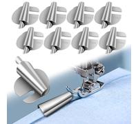 AOOTE Pie Prensatelas para Dobladillos Enrollables,8 Piezas Sewing Rolled Hemmer Foot 3-10mm,Prensatelas Dobladillo en Espiral para Casa,Tienda de Ropa