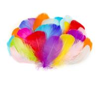 AOOTE Plumas de Colors, 100 Piezas Plumas Manualidades De Colores, 6-12cm Plumas para Atrapasueños, Tocado Artesanía, para DIY Pendiente, Plumas Tocadoboda, Haciendo, Fiestas, Mezcla de Colores