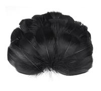 AOOTE Plumas de Ganso Negro, 350 Piezas Plumas para Manualidades, 6-12cm Plumas para Atrapasueños, Tocado Artesanía, para DIY Pendiente, Plumas Tocadoboda, Haciendo, Fiestas, Negro