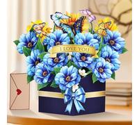 AOOTE Tarjeta de Flores Pop-Up,Tarjeta de Cumpleaños 3D para Mujeres,Tarjeta de Regalo Emergente con Sobre,Regalos Originales Para Mujer y Hombres,para el Día de la Madre,Acción de Gracias,Navidad