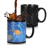 AOOTE Taza de Café Cielo Estrellado con Cambio de Color, Taza de Café con Calefacción de Cerámica, Tazas persaonalizadas, Rgalo de Astronomía, Magic Mug para Hombres, Mujeres, Amigos, Cumpleaños
