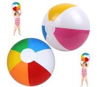 AOOTUERL 2 Piezas Pelota de Playa Hinchable Beach, PPelota Hinchable Paneles Colores, Franjas de Colores de HinchableBeach,Fiesta en Piscina Actividades al Aire Libre Verano Fiesta en Playa