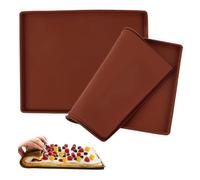 AOOTUERL Alfombrilla de silicona de 30 x 40 x 1 cm, para secadora de frutas enrolladas suizas con raspador, bandeja antiadherente reutilizable para deshidratador de alimentos, con borde
