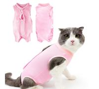 AOOTUERL - Chaleco de recuperación de gato, combinación de recuperación para gatos para heridas abdominales o enfermedades de la piel, mono para gatitos después de una cirugía(M, rosa)