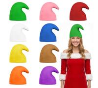 AOOWU 9 PCS Enano Sombrero Adulto, Gorro de Enano, Gorro de Gnomo, Cosplay