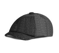 AOOWU Ajustable Boinas, Patrón de Espiga Casquillo Plano Sombreros, Algodón Gorra Plana para Hombre Vintage Gorra Irlandesa Boina Estilo, Clásica Primavera y Otoño Hombre Gorra Plana, Gris Oscuro