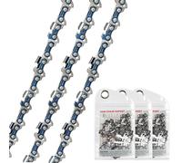 AOOWU Cadenas de Motosierra 3/8" LP - 3 Pack Cadena Motosierra de Repuesto para Espadas de 40cm-56 Eslabones, 1.3mm - Cadenas de Sierra Universales para Husqvarna, Einhell, Oregon, Hyundai y Dolmar