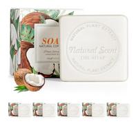 AOOWU Glycerin Soap, 6 PCS Soap Triple Grinding Process, Exfoliating And Body Cleanser, Each Approximately 100g (About 600g Total), Coco