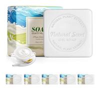 AOOWU Glycerin Soap, 6 PCS Soap Triple Grinding Process, Exfoliating And Body Cleanser, Each Approximately 100g (About 600g Total), Leche de Cabra