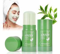 AOOWU Green Mask Stick, 2pcs Mascarilla Te Verde para Limpieza Profunda, Limpiador de Poros y Puntos Negros para Regula Equilibrio Entre Agua y Aceite